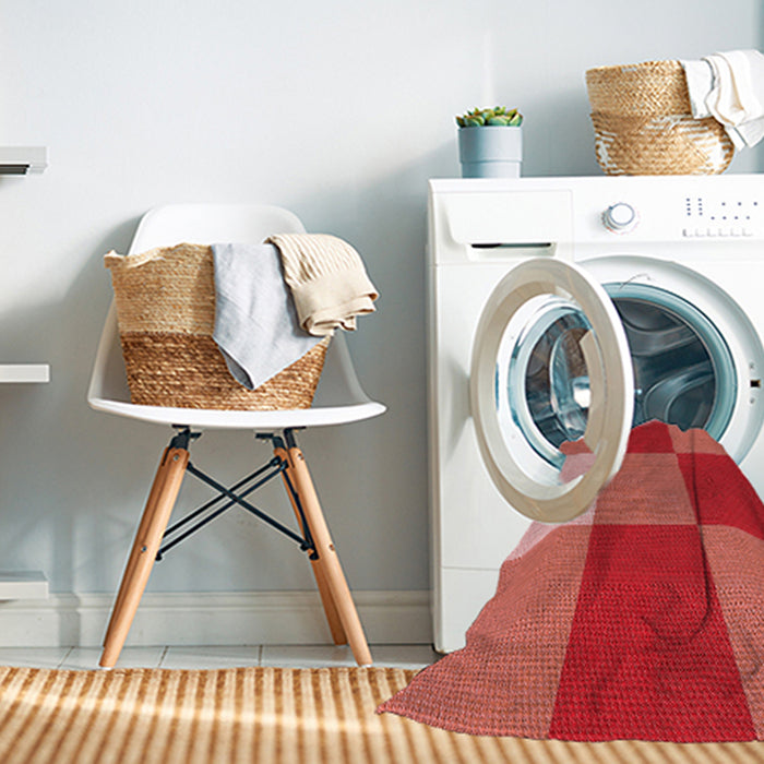 Machine Washable Transitional Red Rug in a Washing Machine, wshpat722rd