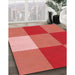 Machine Washable Transitional Red Rug in a Family Room, wshpat722rd