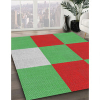 Patterned Green Novelty Rug, pat722