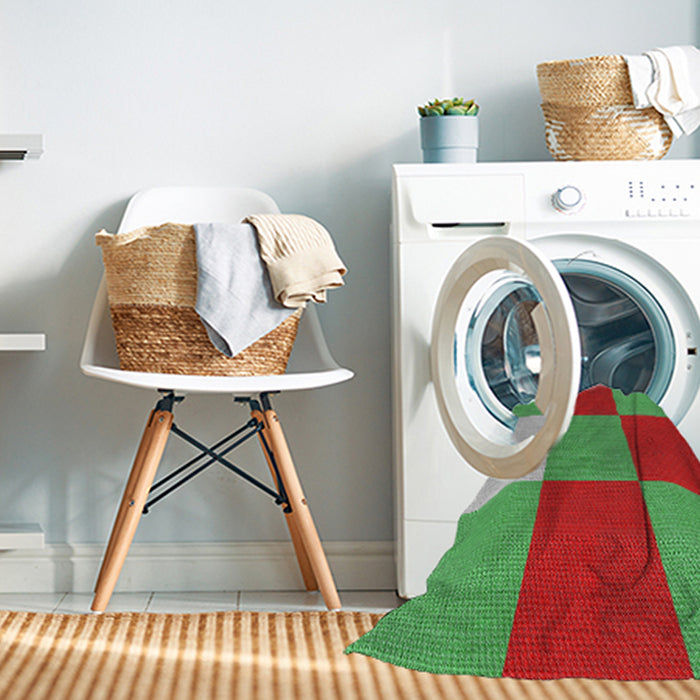 Machine Washable Transitional Green Rug in a Washing Machine, wshpat722