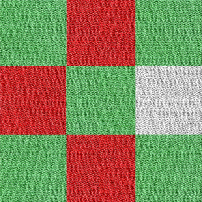 Square Patterned Green Novelty Rug, pat722