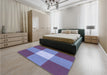 Patterned Sky Blue Rug in a Bedroom, pat723blu