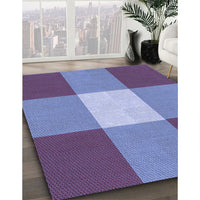 Patterned Sky Blue Rug, pat723blu