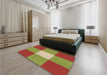 Patterned Green Rug in a Bedroom, pat723brn