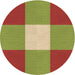 Square Patterned Green Rug, pat723brn