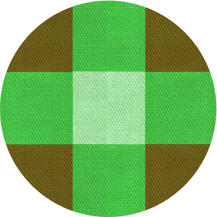 Square Patterned Oak Brown Rug, pat723grn