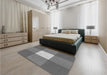 Patterned Gray Rug in a Bedroom, pat723gry