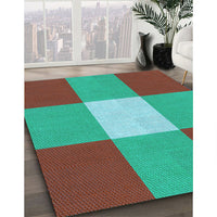 Patterned Sienna Brown Rug, pat723lblu