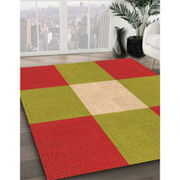 Patterned Orange Gold Rug, pat723org