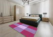 Patterned Orchid Purple Rug in a Bedroom, pat723pur