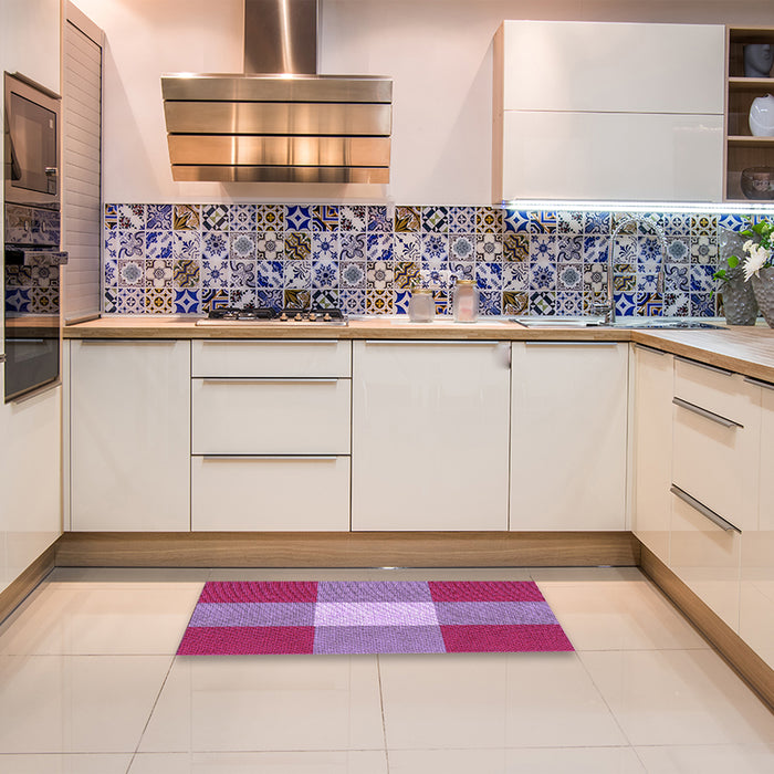 Patterned Orchid Purple Rug in a Kitchen, pat723pur