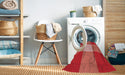 Machine Washable Transitional Red Rug in a Washing Machine, wshpat723rd