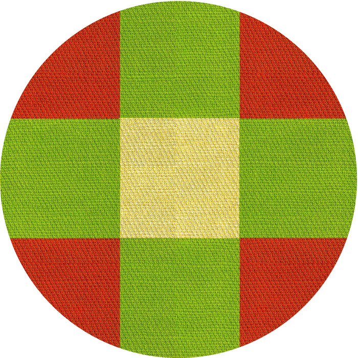 Square Patterned Pistachio Green Rug, pat723yw