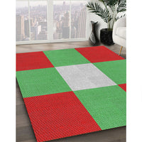 Patterned Green Novelty Rug, pat723