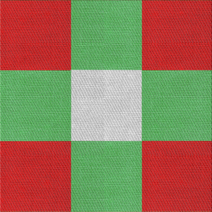 Square Patterned Green Novelty Rug, pat723