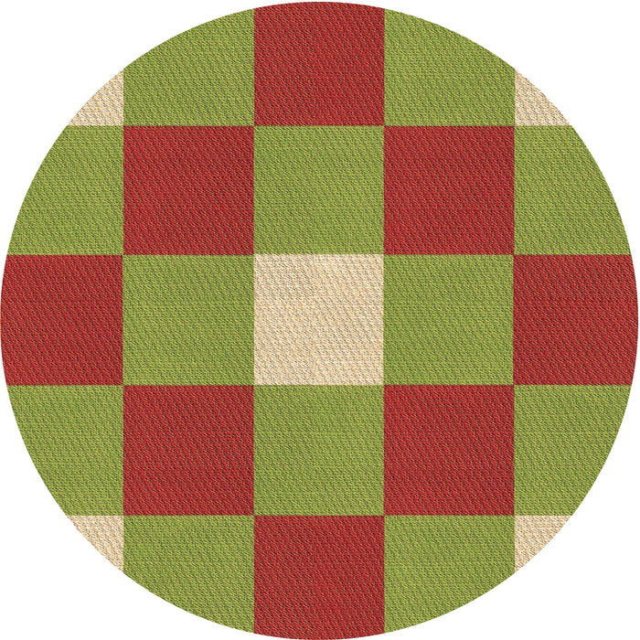 Square Patterned Mahogany Brown Rug, pat724brn