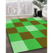 Machine Washable Transitional Neon Green Rug in a Family Room, wshpat724grn