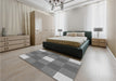 Patterned Ash Gray Rug in a Bedroom, pat724gry