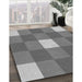 Patterned Ash Gray Rug in Family Room, pat724gry