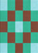 Patterned Turquoise Green Rug, pat724lblu