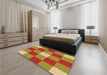 Patterned Red Rug in a Bedroom, pat724org