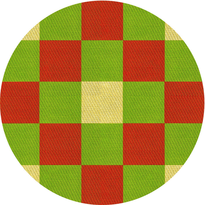 Square Patterned Mahogany Brown Rug, pat724yw