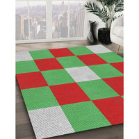 Patterned Green Novelty Rug, pat724