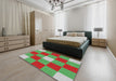 Machine Washable Transitional Green Rug in a Bedroom, wshpat724