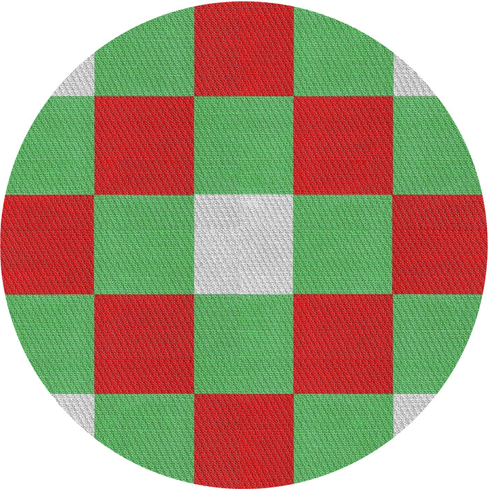 Square Machine Washable Transitional Green Rug, wshpat724