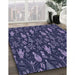 Machine Washable Transitional Night Blue Rug in a Family Room, wshpat725blu