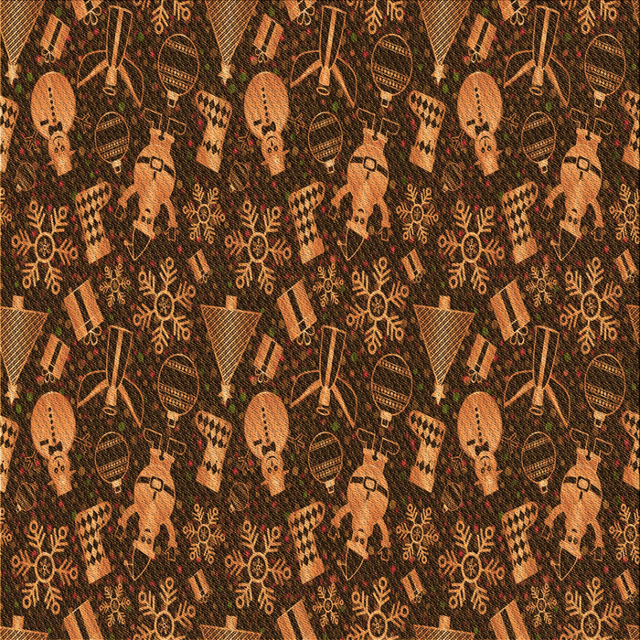 Round Patterned Red Rug, pat725org