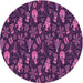 Square Patterned Orchid Purple Rug, pat725pur