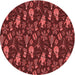 Square Patterned Red Rug, pat725rd