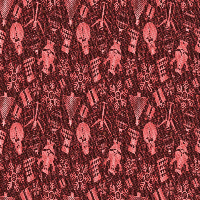 Round Patterned Red Rug, pat725rd