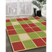 Machine Washable Transitional Green Rug in a Family Room, wshpat726brn