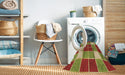 Machine Washable Transitional Green Rug in a Washing Machine, wshpat726brn