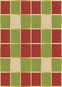 Machine Washable Transitional Green Rug, wshpat726brn