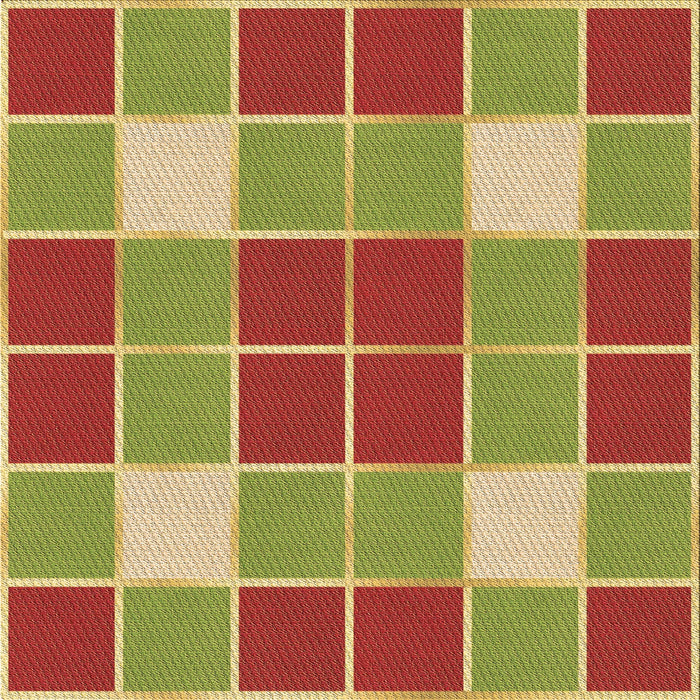 Round Patterned Green Rug, pat726brn