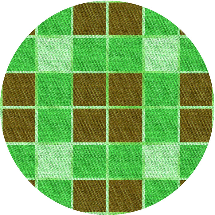 Square Machine Washable Transitional Neon Green Rug in a Living Room, wshpat726grn