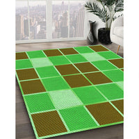 Patterned Neon Green Rug, pat726grn