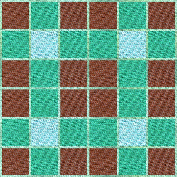 Round Patterned Turquoise Green Rug, pat726lblu