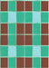 Patterned Turquoise Green Rug, pat726lblu