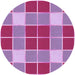 Square Patterned Pink Rug, pat726pur