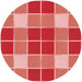 Square Patterned Red Rug, pat726rd