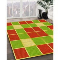 Patterned Pistachio Green Rug, pat726yw