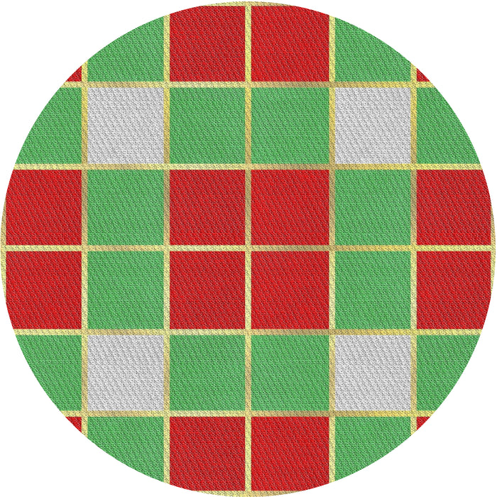 Square Machine Washable Transitional Green Rug, wshpat726