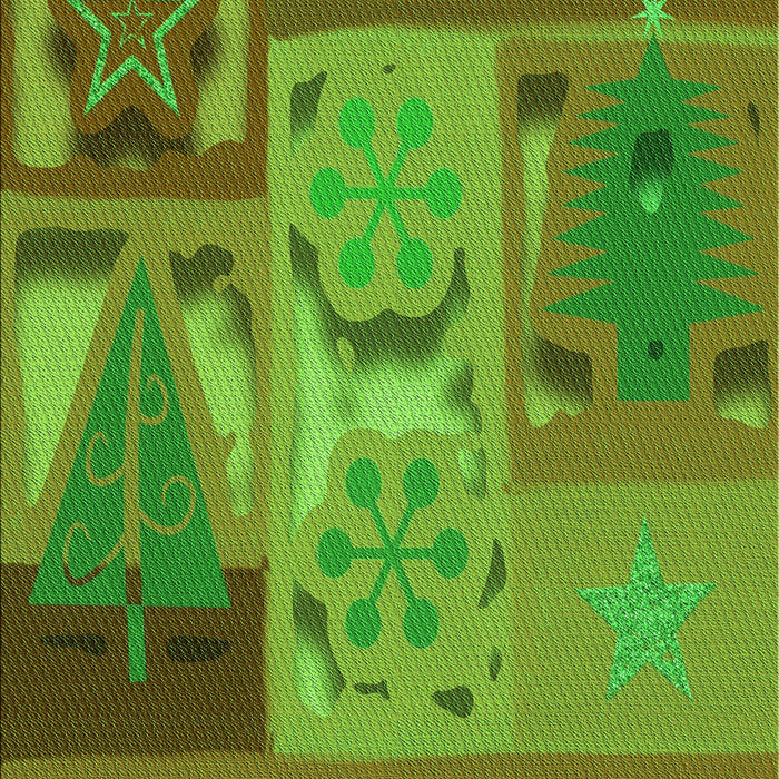 Patterned Olive Green Rug, pat727grn