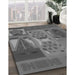 Machine Washable Transitional Gunmetal Gray Rug in a Family Room, wshpat727gry