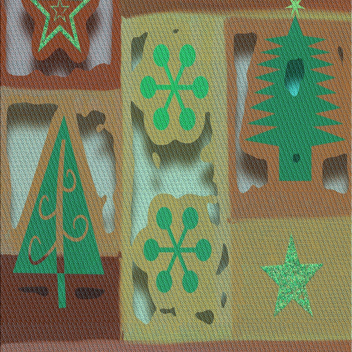 Patterned Green Rug, pat727lblu