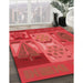 Machine Washable Transitional Orange Rug in a Family Room, wshpat727rd